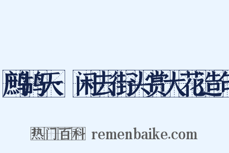 鹧鸪天·闲去街头赏大花造句是什么意思的图片